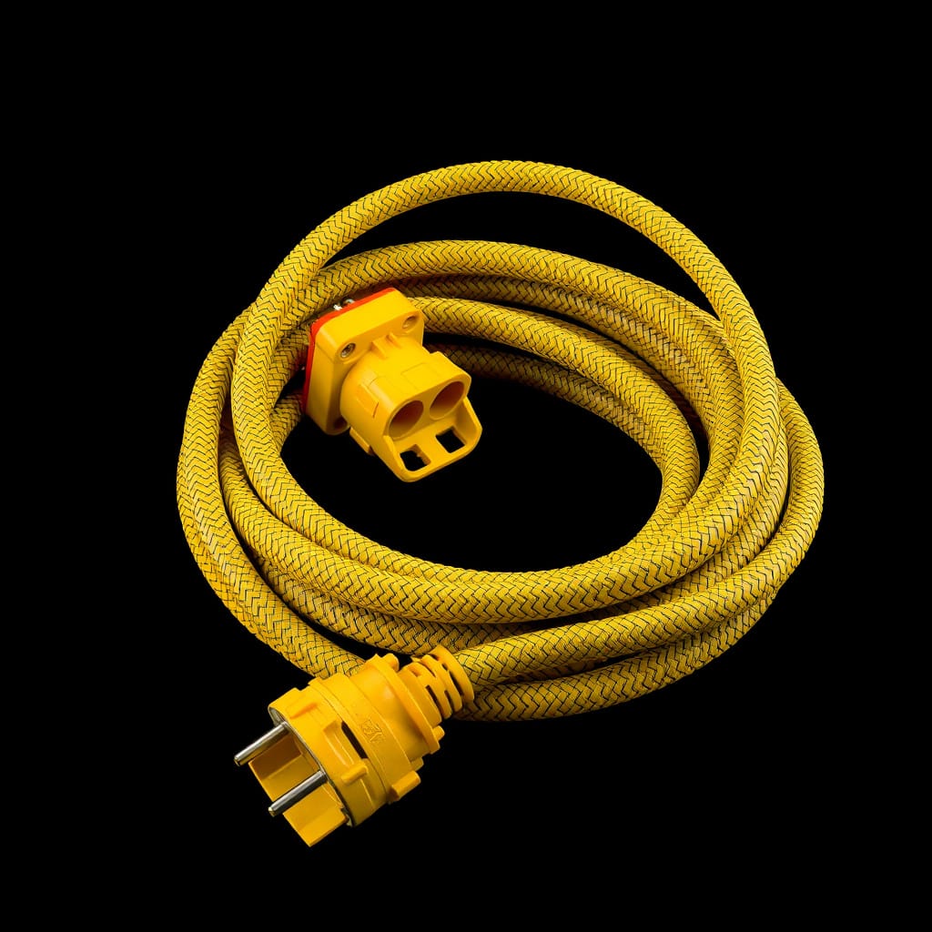 Yellow braded custom connector extension 3m